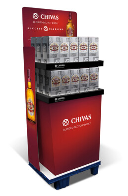 Chivas 12Y EOY display ontwerp