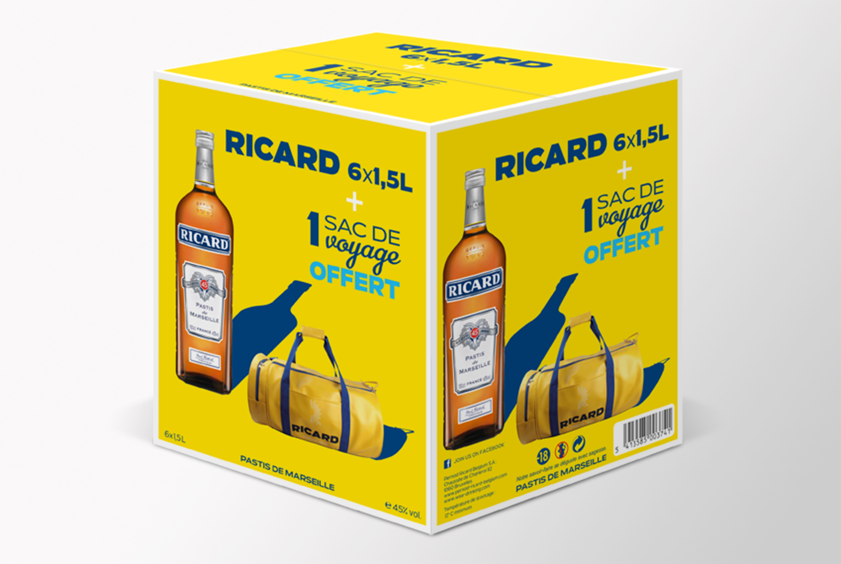 Ricard promo verpakking sporttas - promotiemateriaal